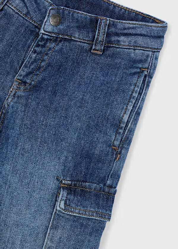 Mayoral Boys Denim Cargo Pant   3578-92   Medio