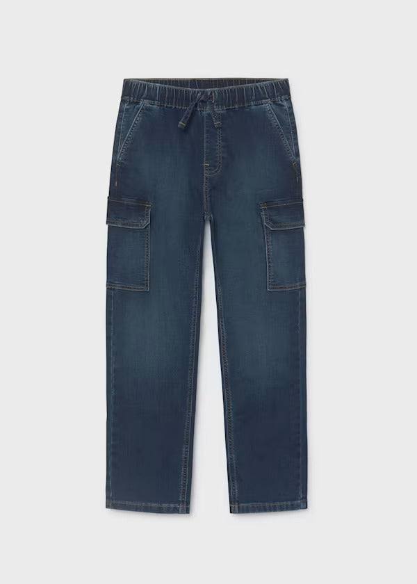 Mayoral Boys Soft Denim Jogger Pants   7506-89   Oscuro