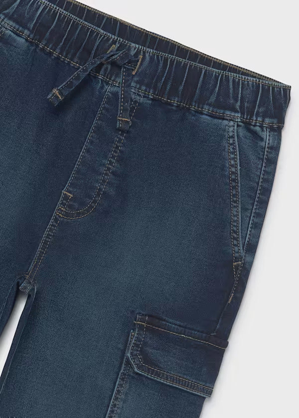 Mayoral Boys Soft Denim Jogger Pants   7506-89   Oscuro