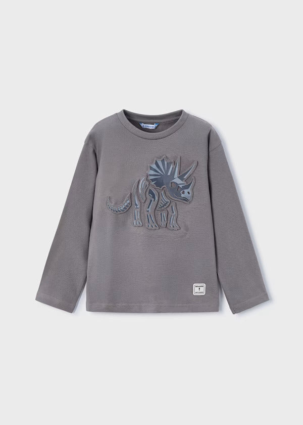 Mayoral Boys Long Sleeve Tee    4089-43   Gris