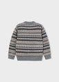 Mayoral Boys Jaquard Crew Neck Sweater   4381-15   Grafito Vi