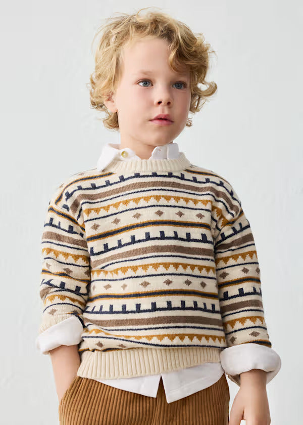 Mayoral Boys Knit Sweater   4308-25   Cereal Vig