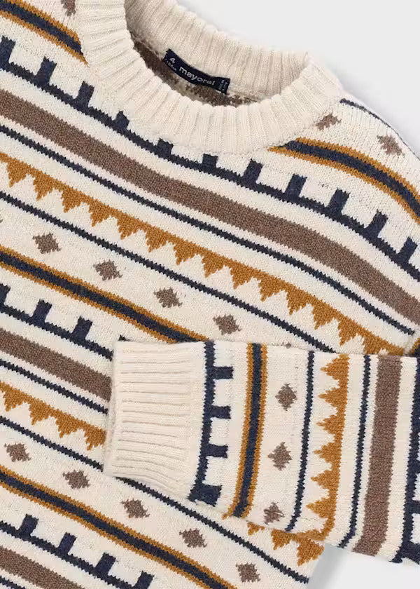 Mayoral Boys Knit Sweater   4308-25   Cereal Vig