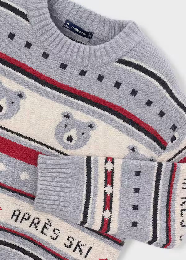 Mayoral Boys Knit Sweater    4308-26   Niebla-Vig