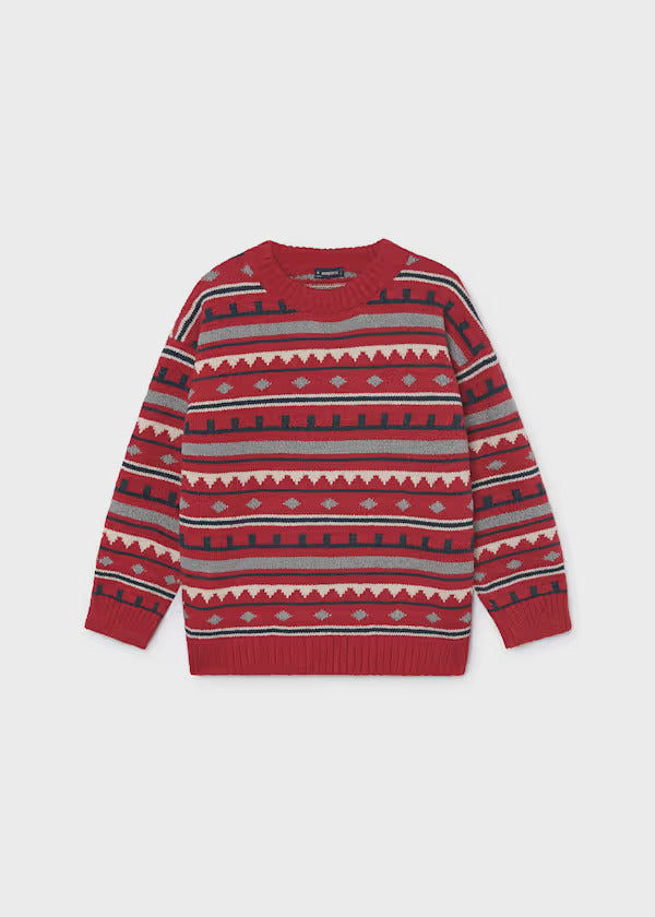 Mayoral Boys Knit Sweater   4308-27   Rojo