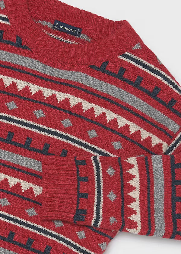Mayoral Boys Knit Sweater   4308-27   Rojo