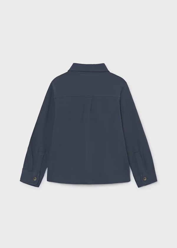 Mayoral Boys Long Sleeve Pique Knit Shirt    4145-92   Sombra