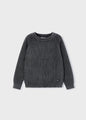 Mayoral Boys Knit Crewneck Sweater   4373-83   Black