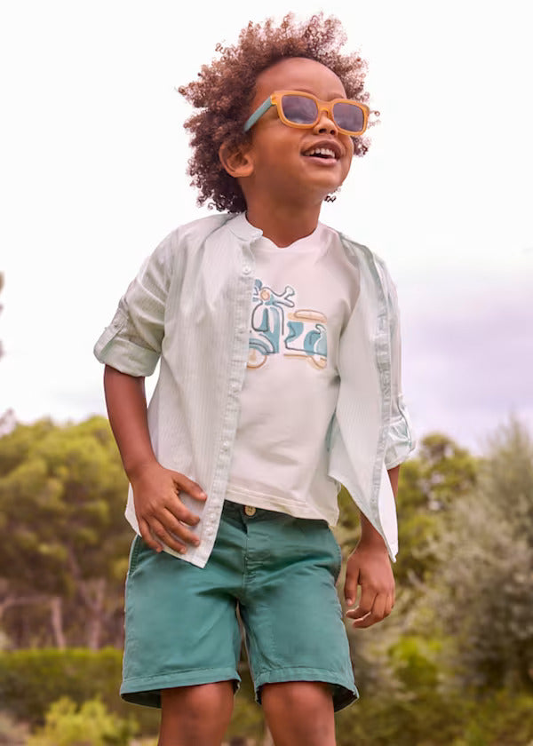 Mayoral Boys Linen Bermuda Short   3202-54   Alga
