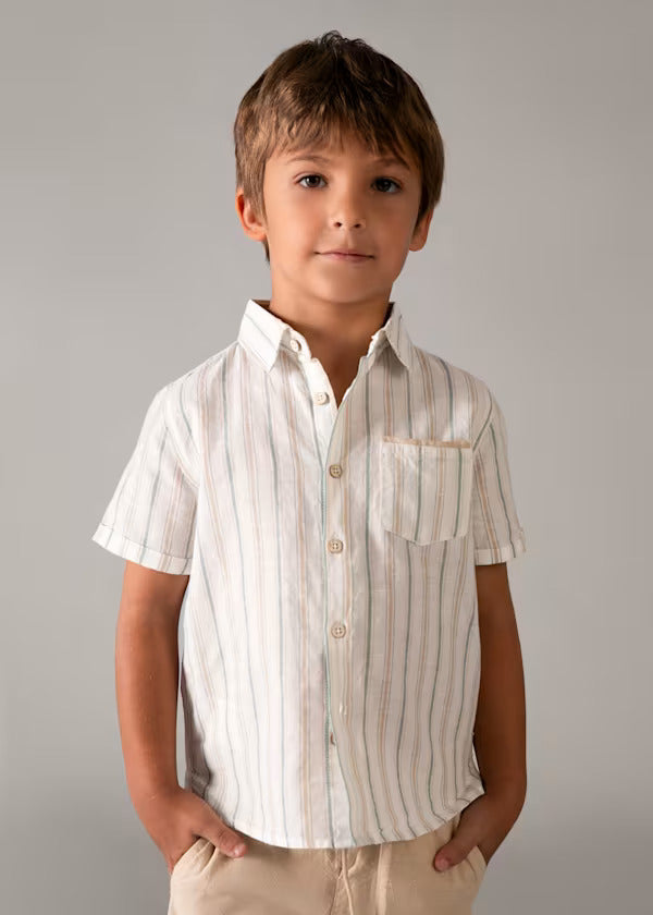 Mayoral Boys Linen Short Set   3217-16   Mocca
