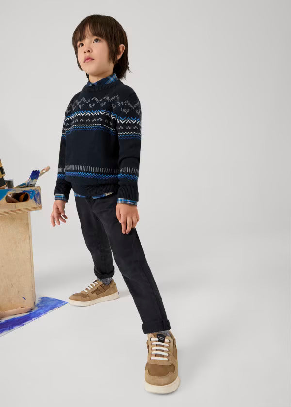 Mayoral Boys Relaxed Fit Trousers  4541-14  Blue Black *