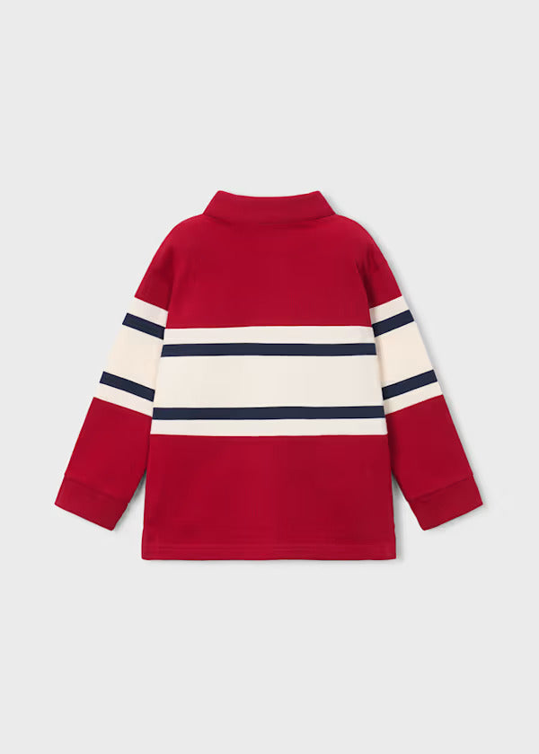 Mayoral Boys Long Sleeve Polo   4140-81   Rojo