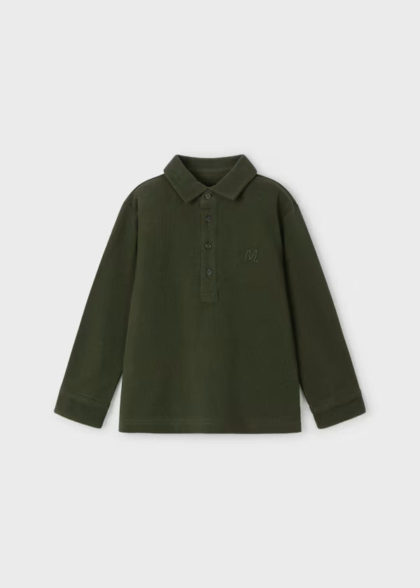Mayoral Boys Long Sleeve Polo  4101-36   Musgo **