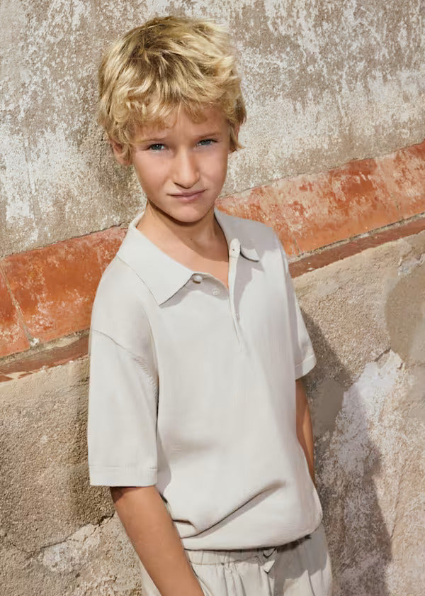 Mayoral Boys Short Sleeve Polo   6162-47   Piedra
