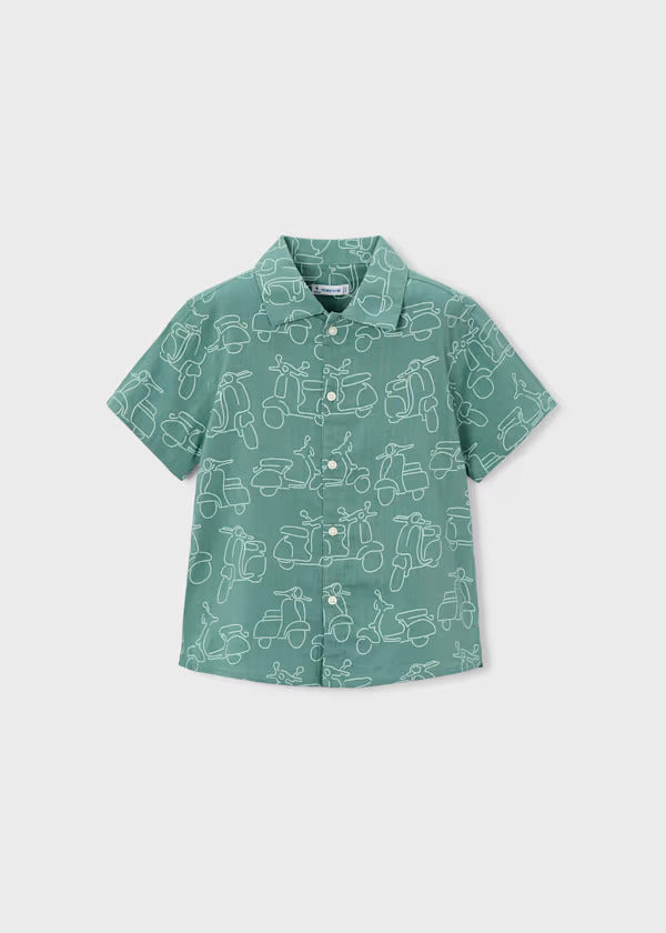 Mayoral Boys Short Sleeve Collared Shirt   3115-26   Alga