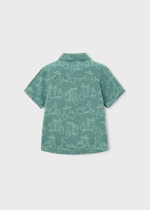 Mayoral Boys Short Sleeve Collared Shirt   3115-26   Alga