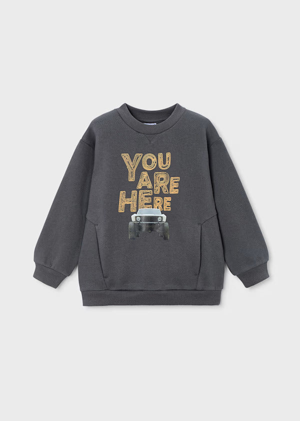 Mayoral Boys Long Sleeve Sweatshirt   4404-37   Pizarra **