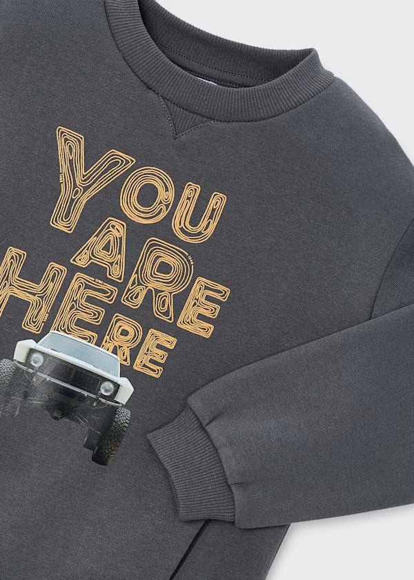Mayoral Boys Long Sleeve Sweatshirt   4404-37   Pizarra **
