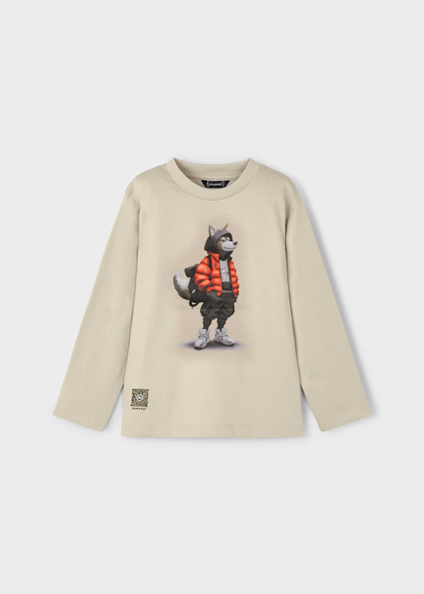 Mayoral Boys Long Sleeve Tee   4083-11   Cereal