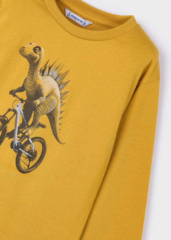 Mayoral Boys Long Sleeve Tee   4087-30   Mostaza **