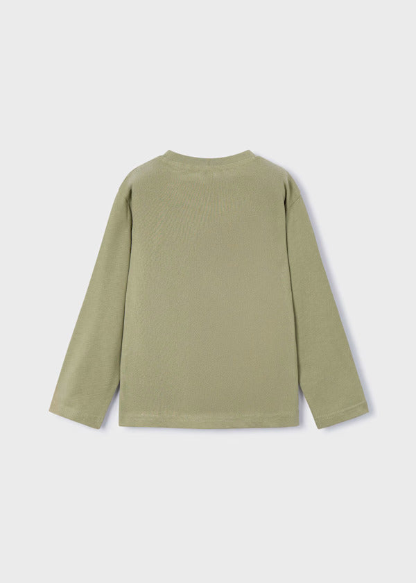 Mayoral Boys Long Sleeve Tee   4087-32   Pistacho