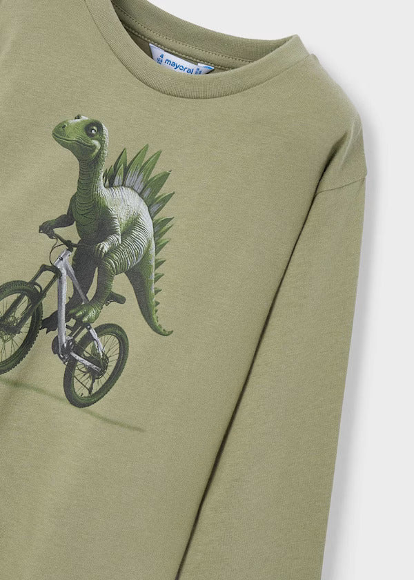 Mayoral Boys Long Sleeve Tee   4087-32   Pistacho