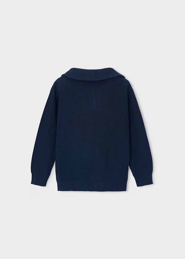 Mayoral Boys Quarter Zip Sweater    4307-15   Azul