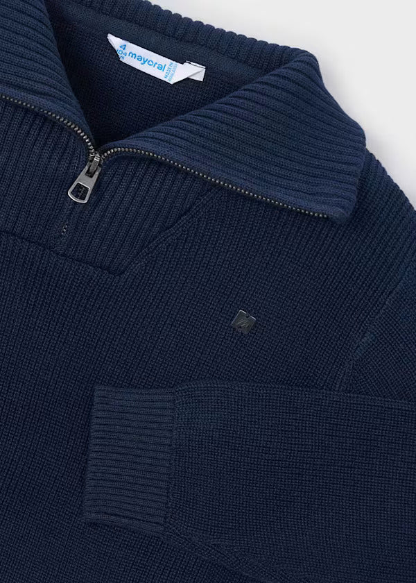 Mayoral Boys Quarter Zip Sweater    4307-15   Azul