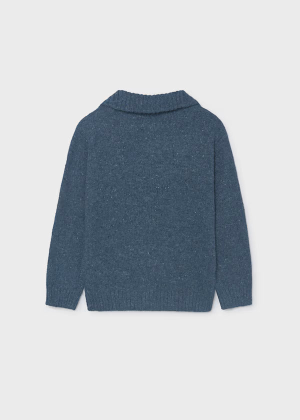 Mayoral Boys Quarter Zip Sweater   7331-20   Indigo Vig