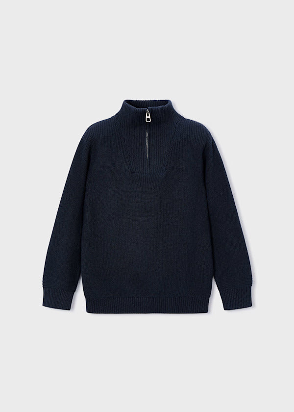Mayoral Boys Quarterzip Sweater   4375-87   Marino