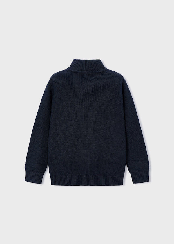 Mayoral Boys Quarterzip Sweater   4375-87   Marino