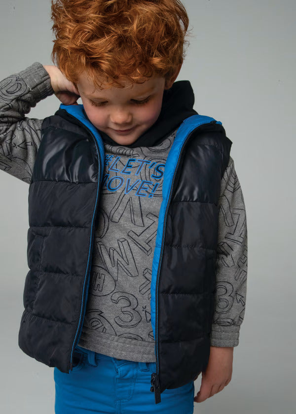 Mayoral Boys Reversible Vest  4347-18  Dark Cerul *
