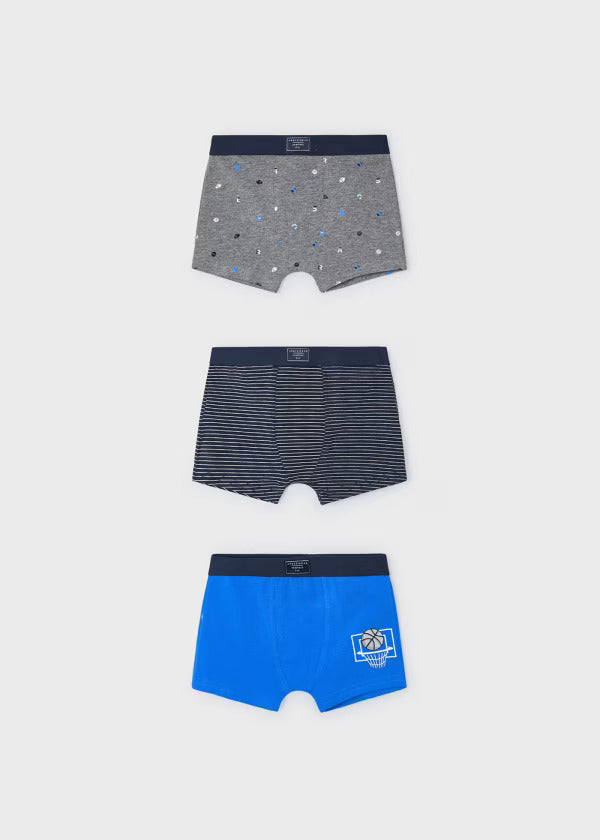 Mayoral Boys Boxers  Set of 3  10788-46   Ceruleo