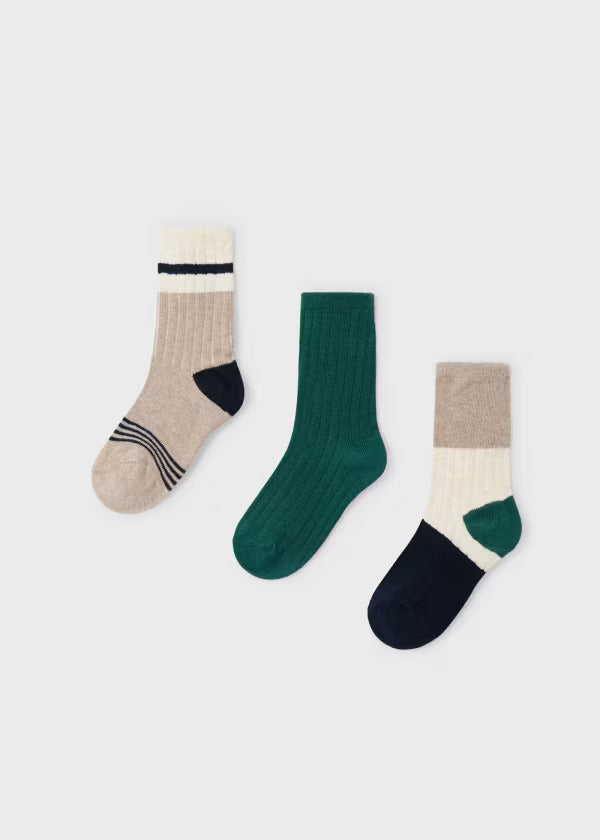 Mayoral Boys 3 Pce. Sock Set   10805-63  Alpino