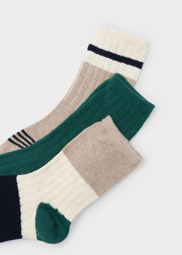 Mayoral Boys 3 Pce. Sock Set   10805-63  Alpino