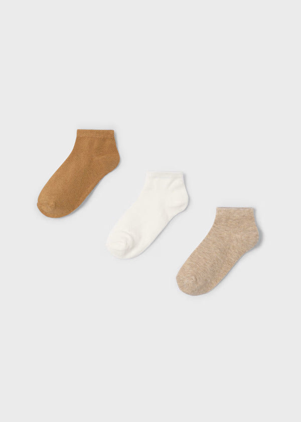 Mayoral Boys Set of Ankle Socks    10909-61   Camel