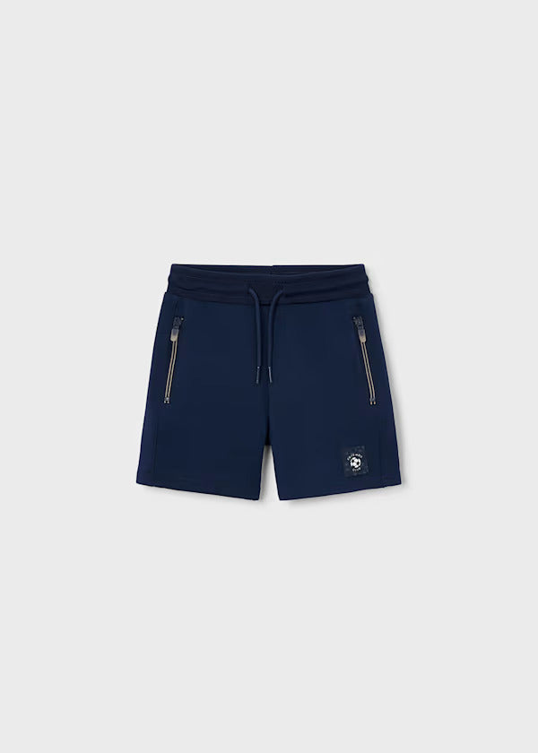 Mayoral Boys Soft Bermuda With Zipper Detail   3209-73   Marino