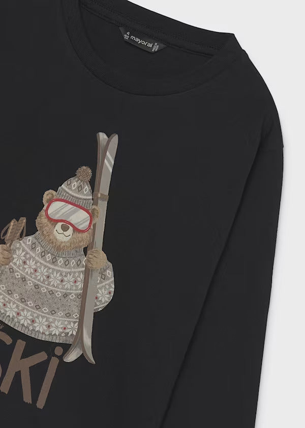 Mayoral Boys Long Sleeve Tee   4024-79   Black