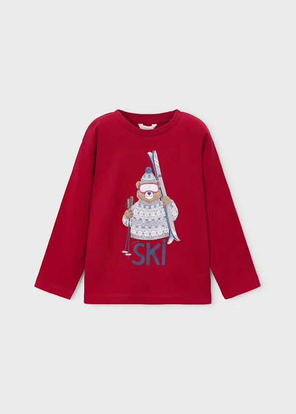 Mayoral Boys Long Sleeve Tee   4024-78   Rojo