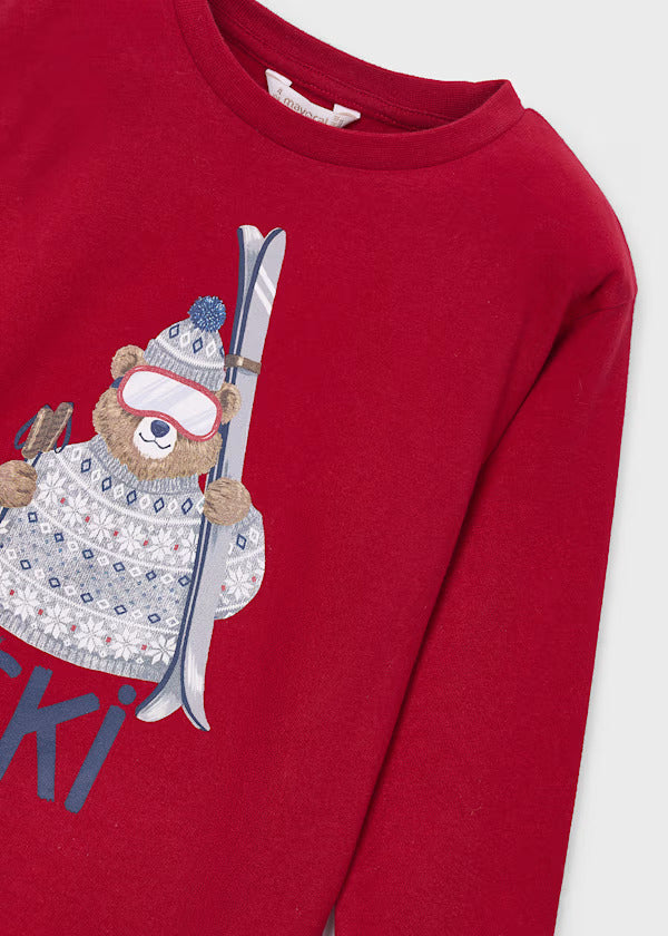 Mayoral Boys Long Sleeve Tee   4024-78   Rojo