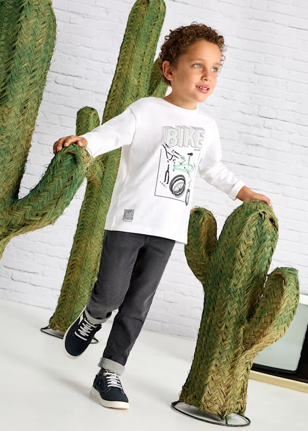 Mayoral Boys Denim Pants   3567-57   Gris Medio
