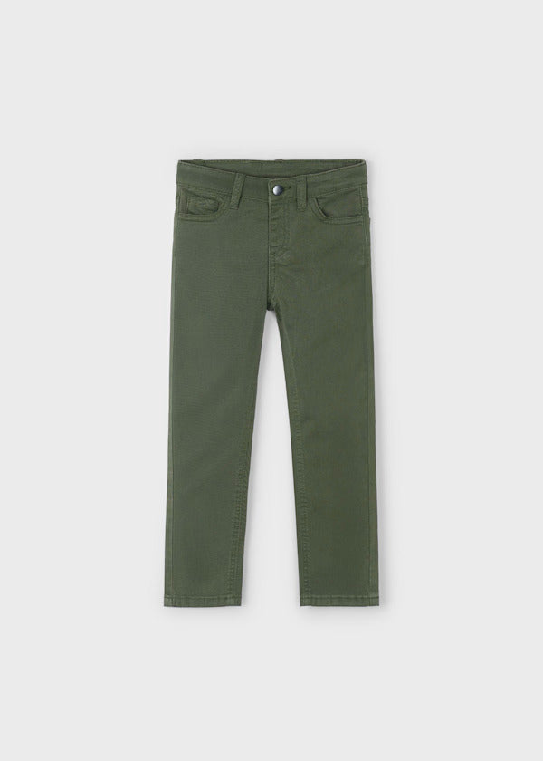 Mayoral Boys 5 Pocket Slim Pant   517-33    Oliva