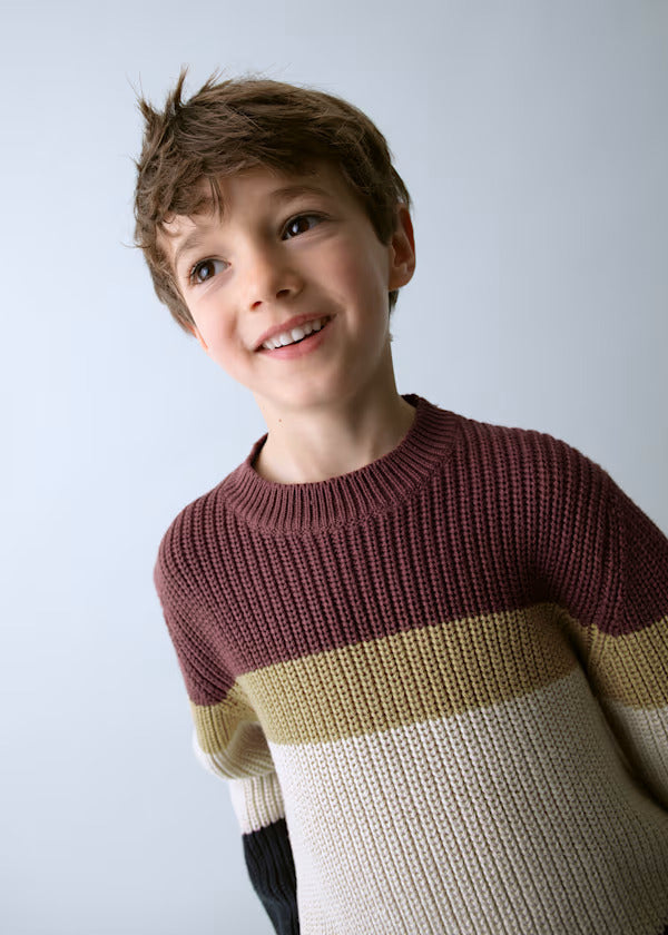 Mayoral Boys Knit Pullover  4379-47   Ciruela **