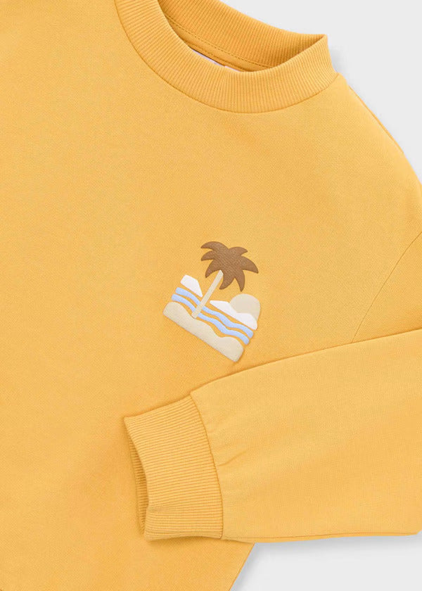 Mayoral Boys Fleece Sweatshirt   3434-31   Peach