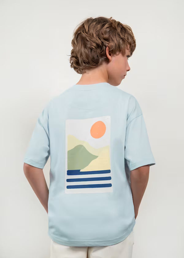 Mayoral Boys Short Sleeve Tee    6045-403   Celeste