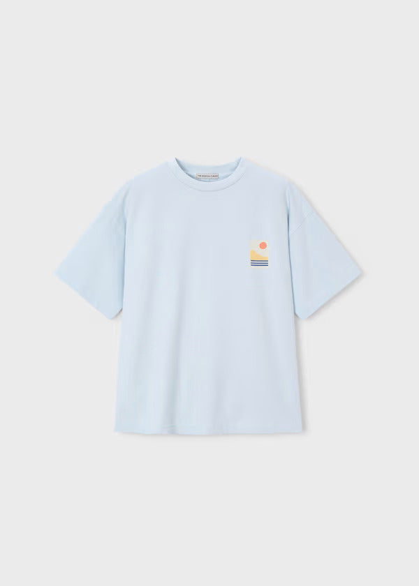 Mayoral Boys Short Sleeve Tee    6045-403   Celeste