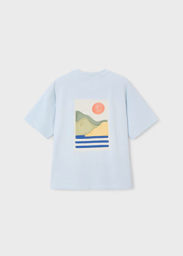 Mayoral Boys Short Sleeve Tee    6045-403   Celeste