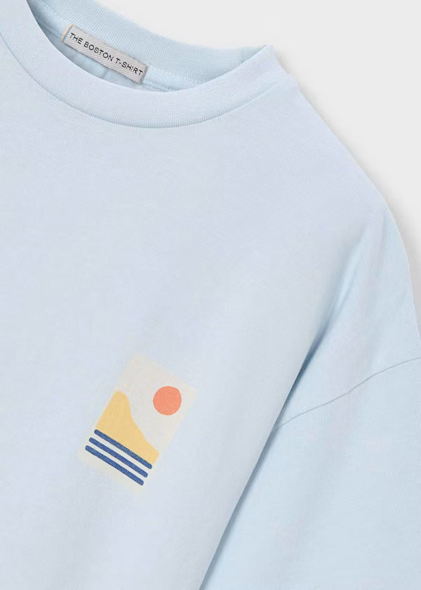 Mayoral Boys Short Sleeve Tee    6045-403   Celeste
