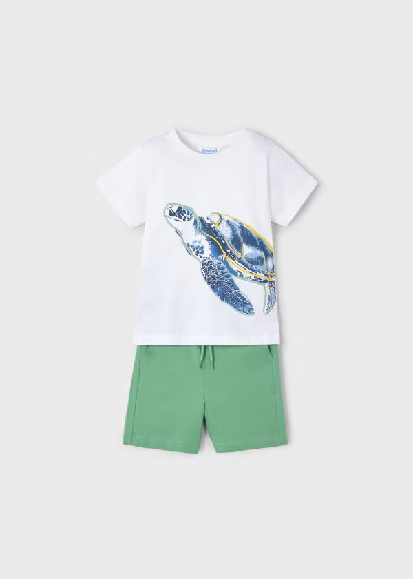 Mayoral Boys Short Set   3609-21  Bco-D. Laur