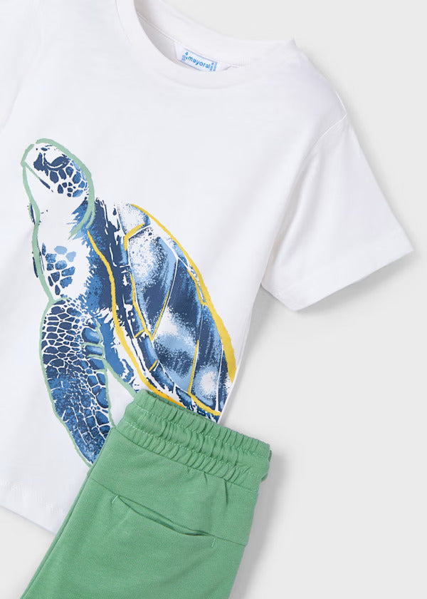 Mayoral Boys Short Set   3609-21  Bco-D. Laur